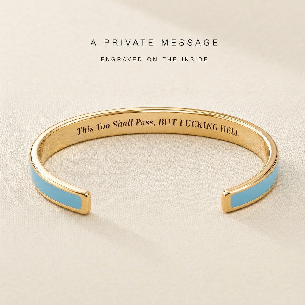 This Too Shall Pass Enamel Cuff Bracelet