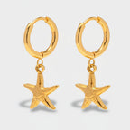 Starfish Huggie Hoops